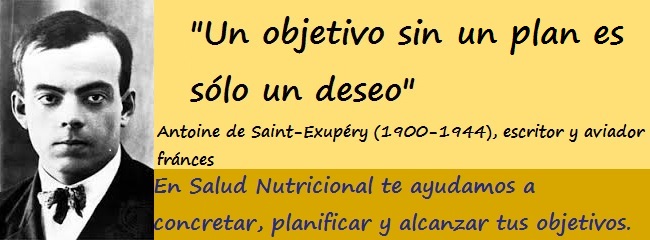 Imagen (izda) y frase de Antoine de Saint-Exupéry (drcha)